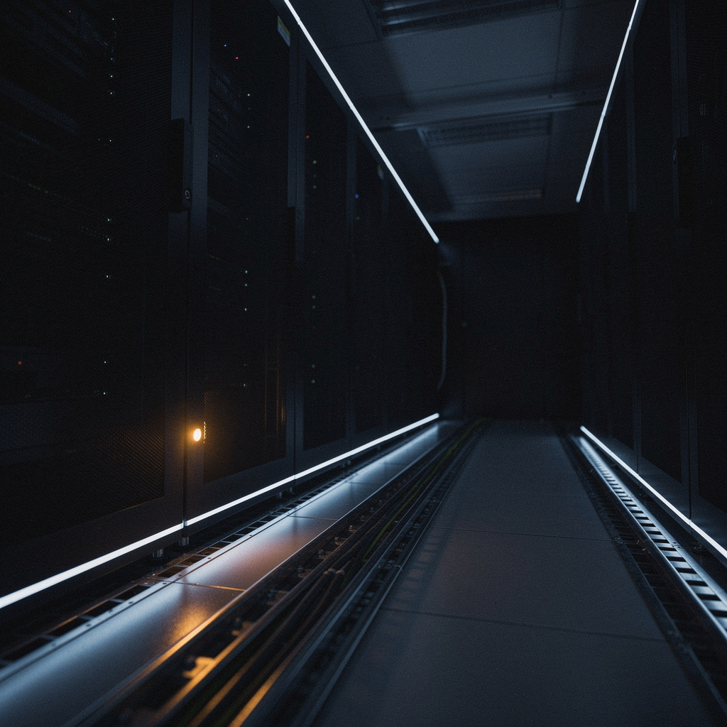 Rack-mounted compute in a cold-aisle data hall
